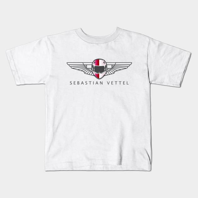 Sebastian Vettel Kids T-Shirt by jaybeetee